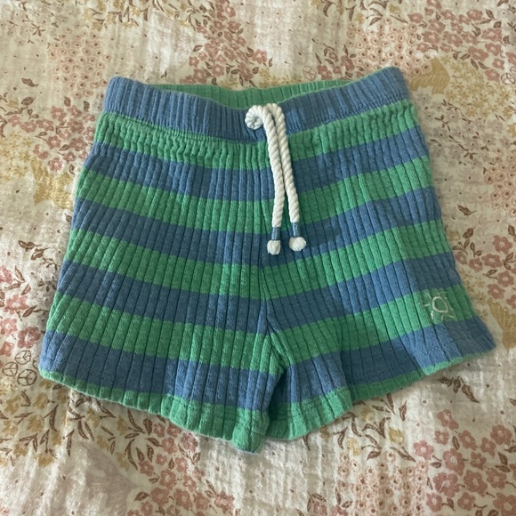 Zara Other - Zara Kids Blue and Green Striped Shorts